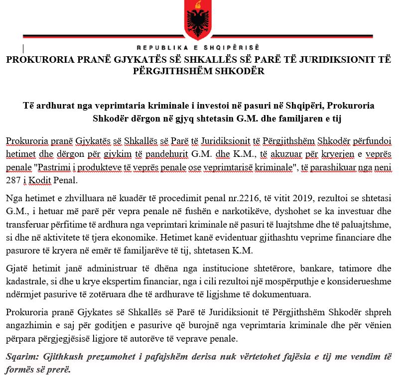 prokuroria shkoder njoftimi