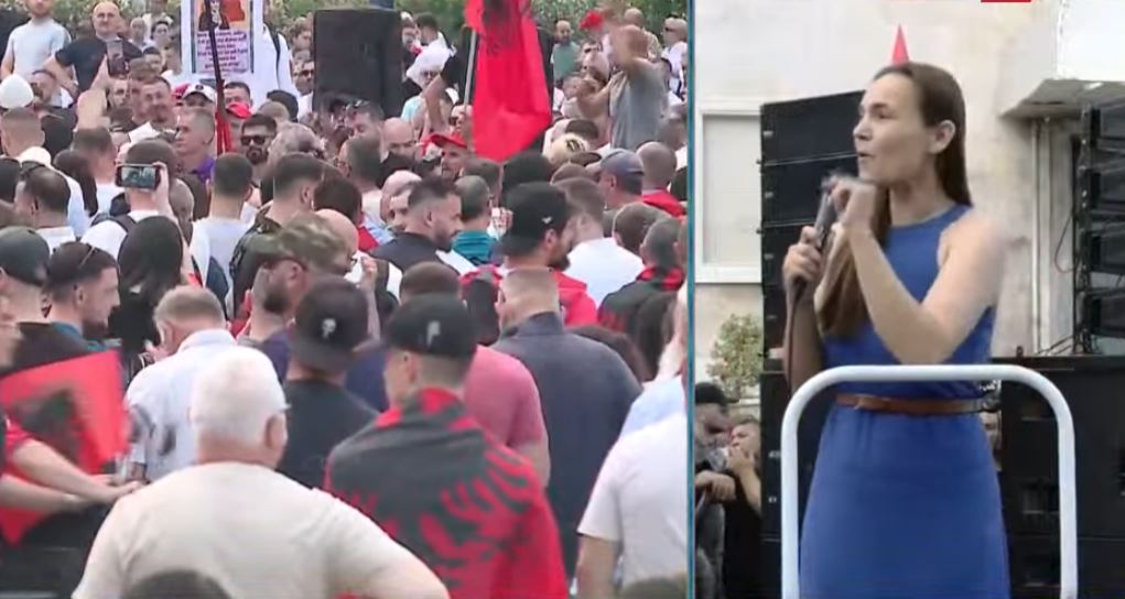  Gjithë shqiptarët në çdo cep të globit u bënë bashkë   Protestuesja  Po i tregojmë botës se si një protestë kthehet në festë