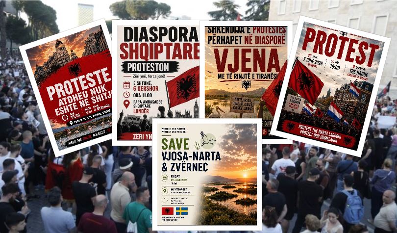 Protestat për Zvërnecin shtrihen në Evropë  nga Londra në Madrid  Vjenë  Stockholm e Hagë  Ku do të mblidhet diaspora shqiptare