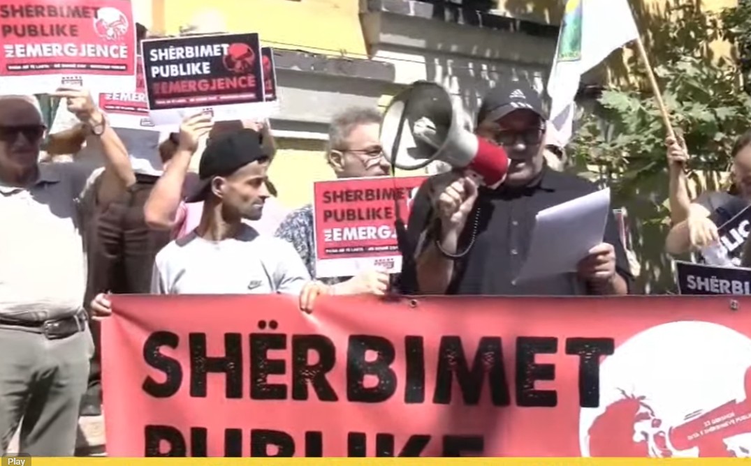 protesta e sindikatave