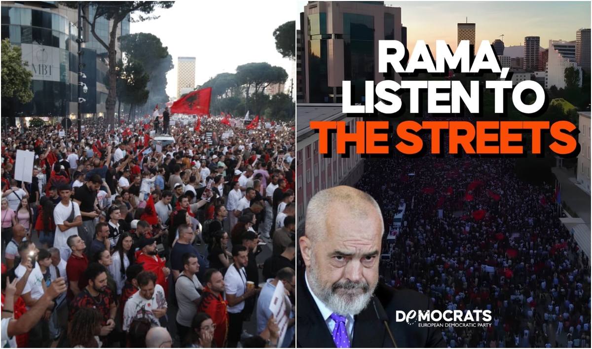 protesta edi rama EDP partia demokratike