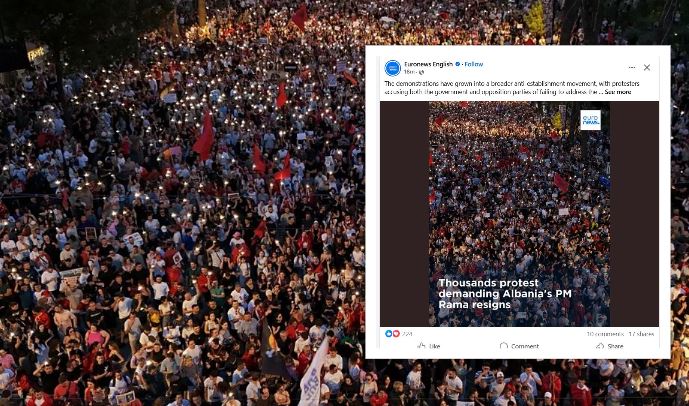  Mijëra njerëz protestojnë duke kërkuar dorëheqjen e kryeministrit Rama   Euronews i qendror  Demonstratat janë shndërruar në një lëvizje të gjerë anti establishment  akuza qeverisë dhe opozitës