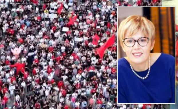 protesta irena beqiraj