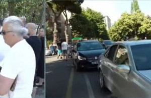protestuesit drejt komisariatit nr. 1
