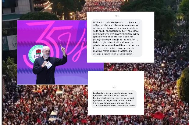 Antimitingu i PS  Aktivisti Gent Progni publikon mesazhet denoncuese  Presion dhe shantazh mbi administratën vendore për të marrë pjesë me detyrim  Janë ofruar edhe shpërblime