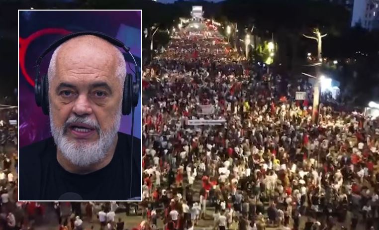 Mijëra qytetarë në shesh prej dy javësh i kërkojnë dorëheqjen  Rama sulmon protestuesit  Hajvanë  frymë fashiste  Po dëmtojnë turizmin