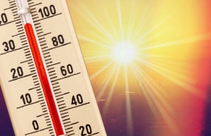 Sommer, Sonne und ein Thermometer