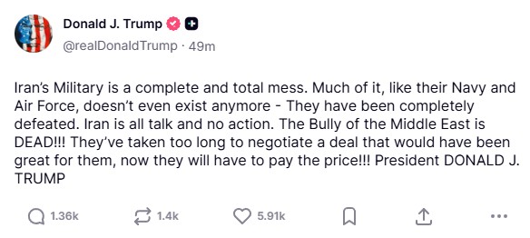 Trump: Irani po merr shumë kohë për të negociuar n