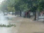 FOTO/ “Çmendet” moti në Elbasan! Stuhia e fuqishme me shi, breshër dhe erëra të forta paralizon qarkullimin në qytet! Uji vërshon rrugëve