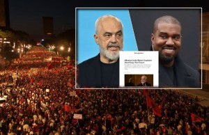 rama kanye west protesta