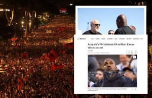 rama protesta kanye west